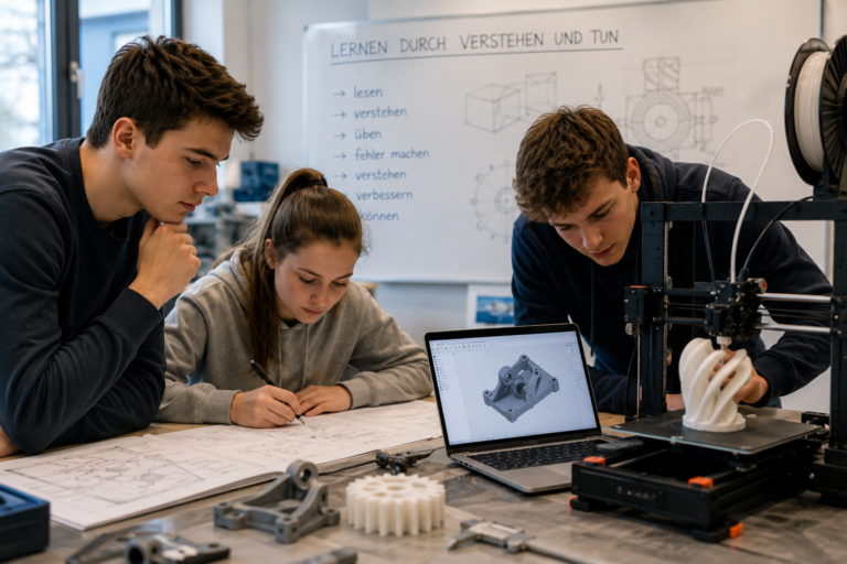 Ausbildungsreife, Sprachkompetenz und Musterbildung: Was uns „getretet“, „gebiegt“, Musik und 3D-Druck über Lernen verraten