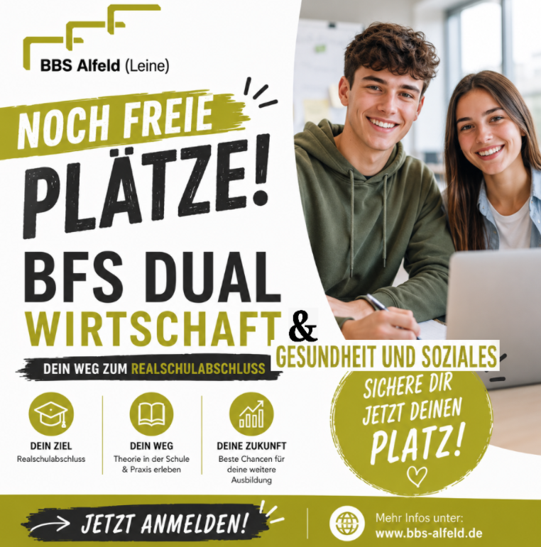 Noch freie Plätze in der BFS dual!